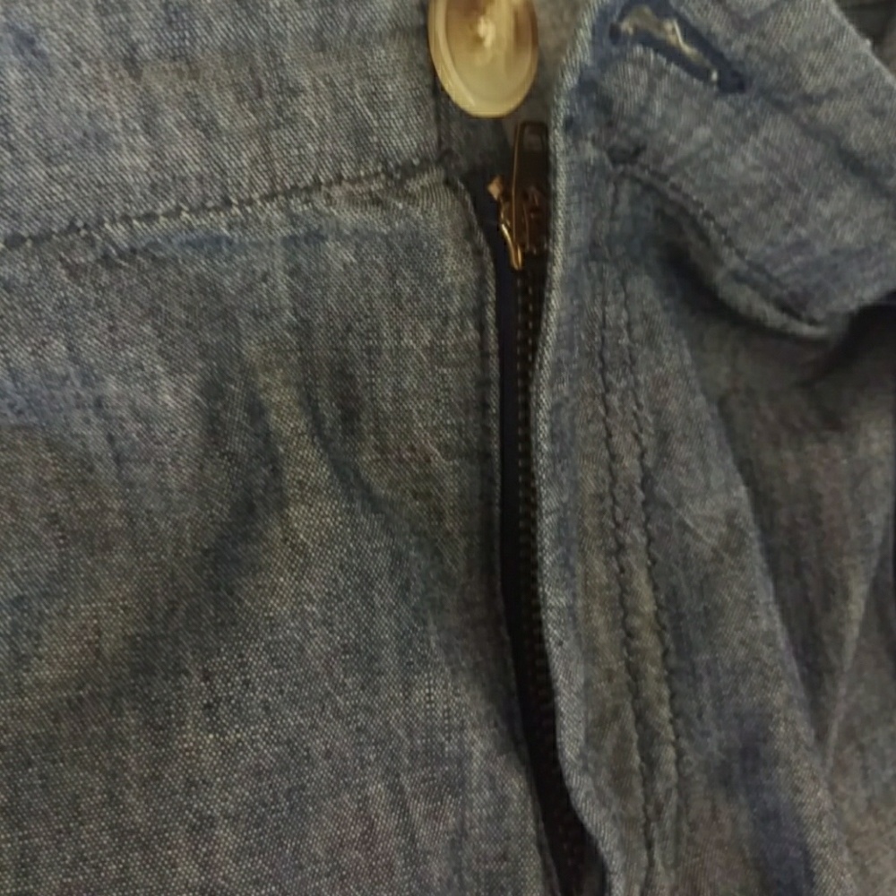 Old navy chambray denim zippered tie front skirt e - Picture 6 of 8